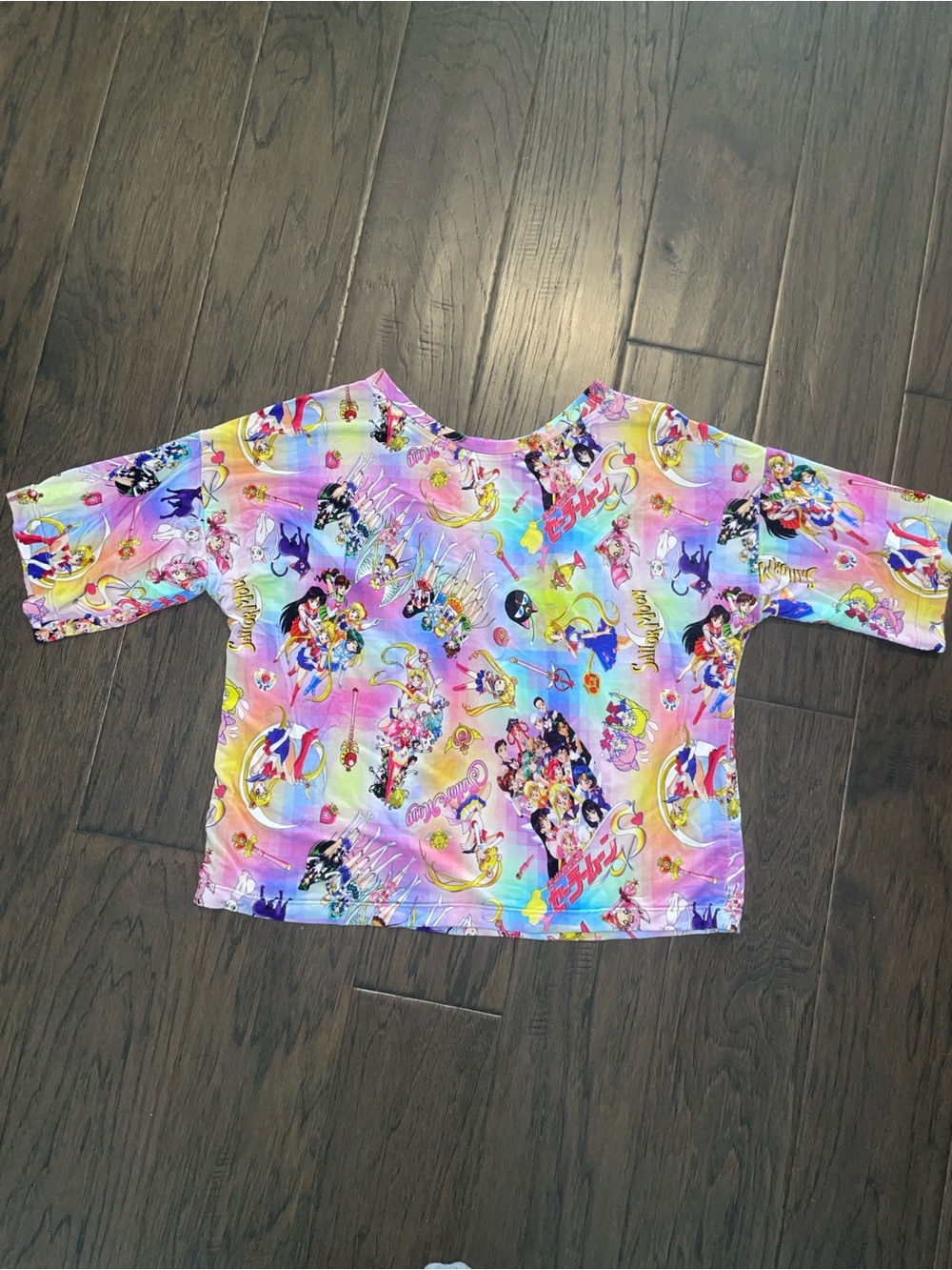 Rainbow Sailor-Inspired Top - Pink Multicolor